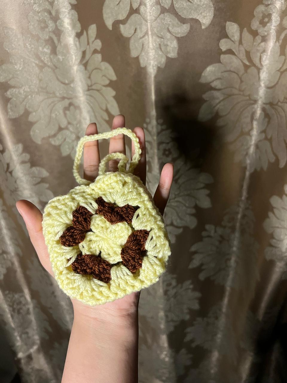 The "Eco-Chic" Pouch (Sunflower Field (Brown/Yellow)