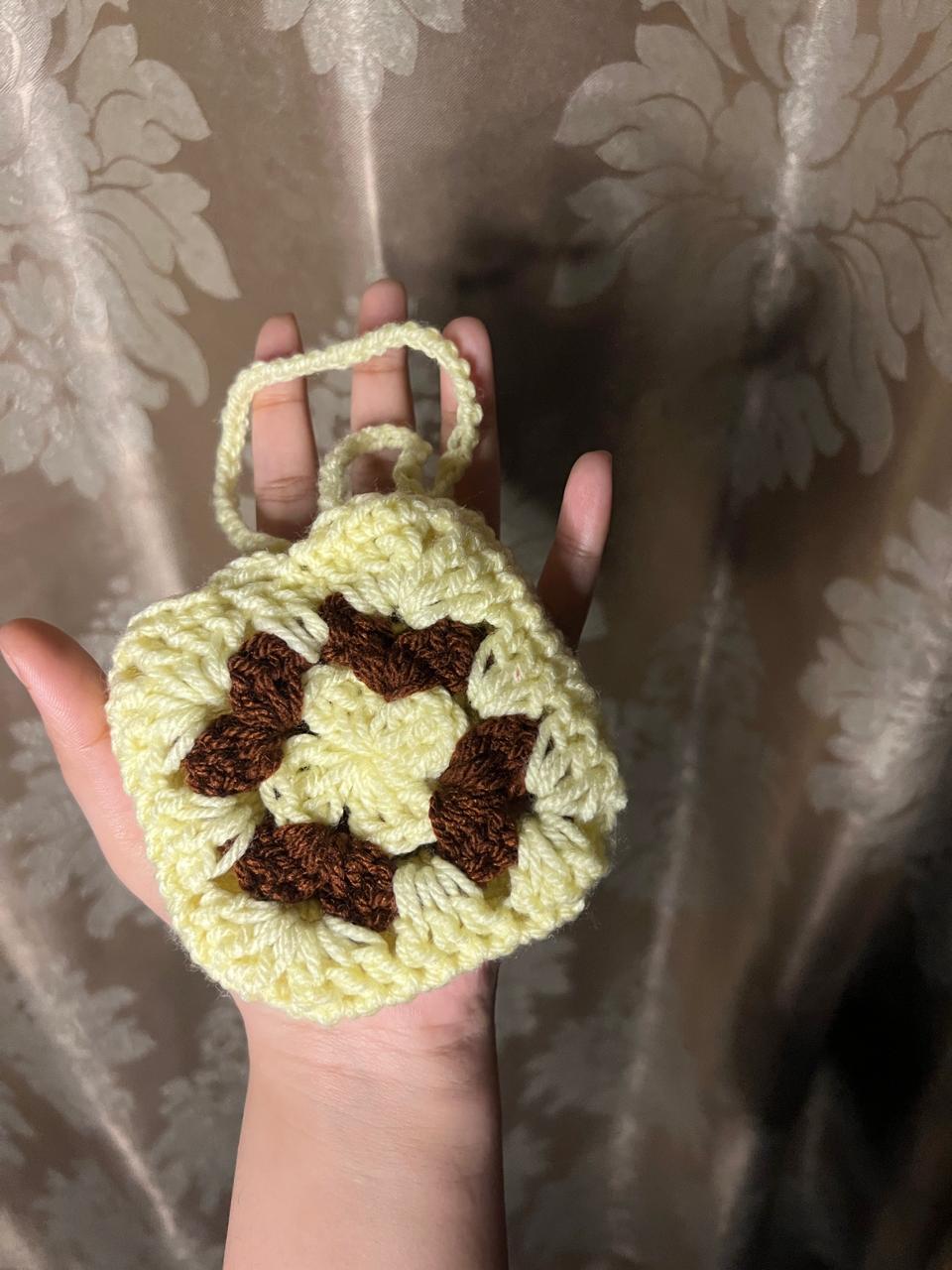 The "Eco-Chic" Pouch (Sunflower Field (Brown/Yellow)